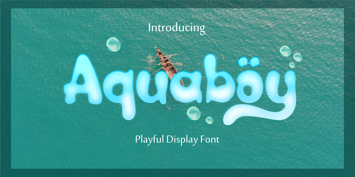 Beispiel einer Aquaboy-Schriftart